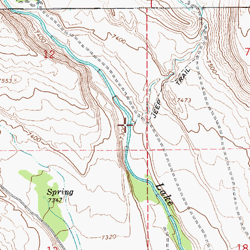 Topographic Map of Salt Creek, UT