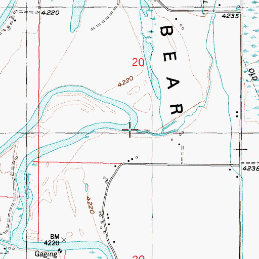 Topographic Map of Salt Creek, UT