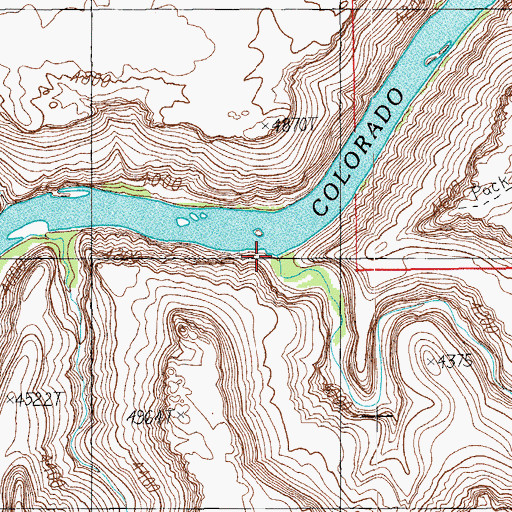 Topographic Map of Salt Creek, UT