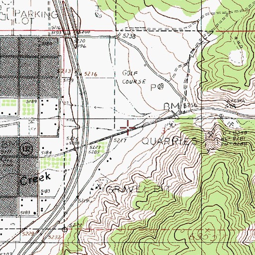 Topographic Map of Salt Creek, UT