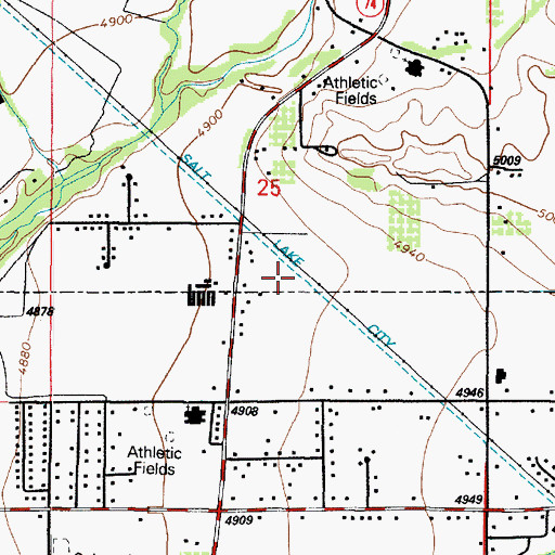 Topographic Map of Salt Lake City Aqueduct, UT