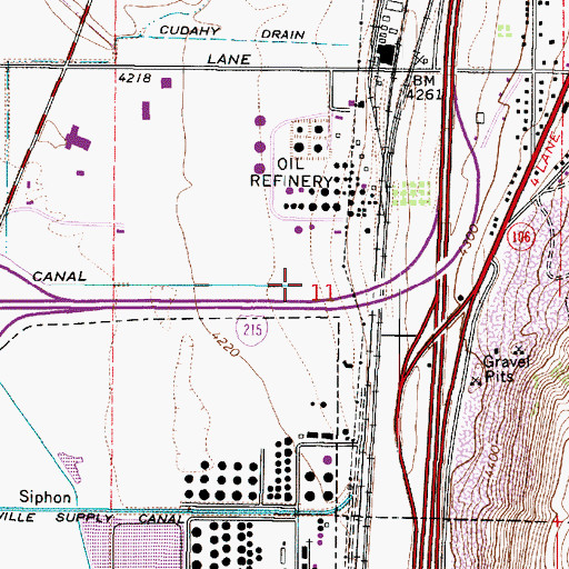 Topographic Map of Salt Lake City Sewage Canal, UT