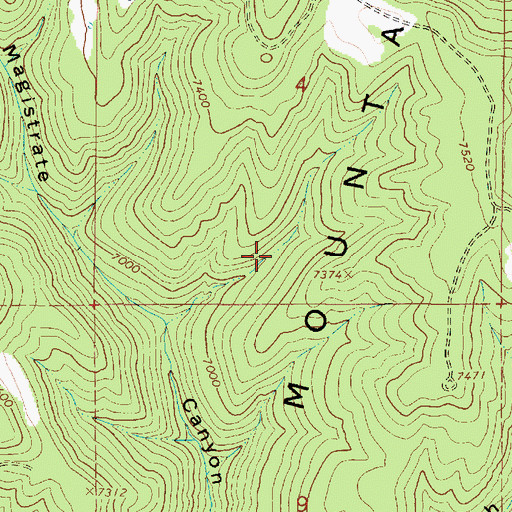 Topographic Map of San Pitch Mountains, UT