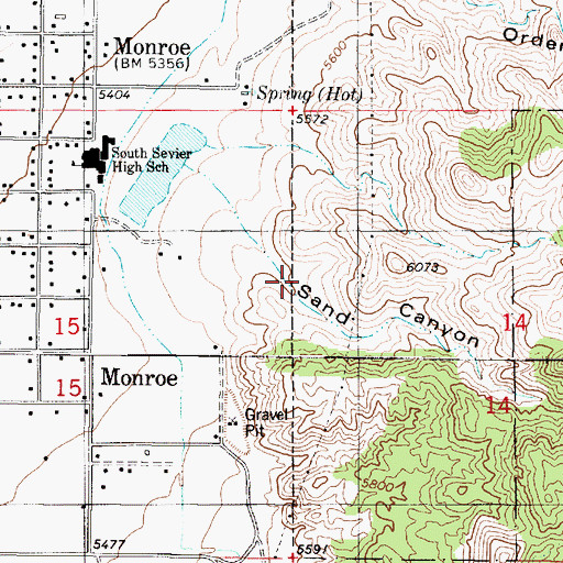Topographic Map of Sand Canyon, UT