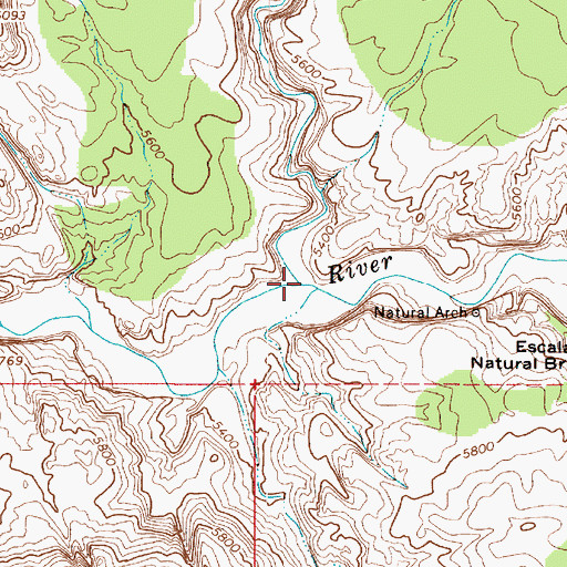 Topographic Map of Sand Creek, UT