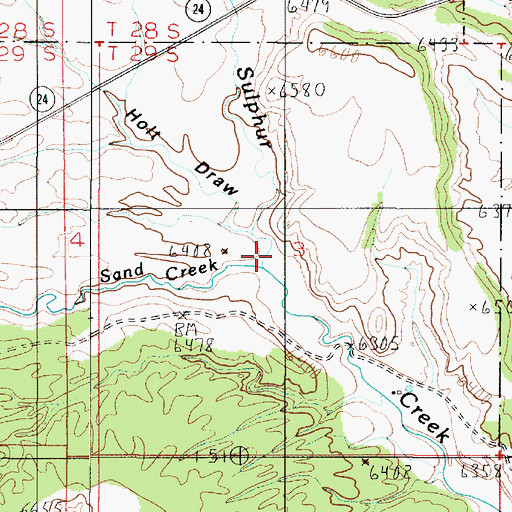 Topographic Map of Sand Creek, UT