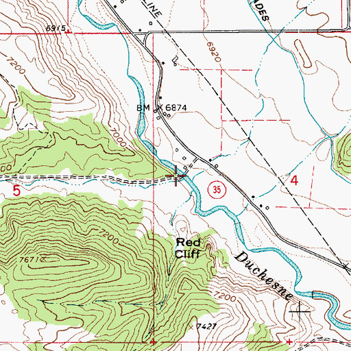 Topographic Map of Sand Creek, UT