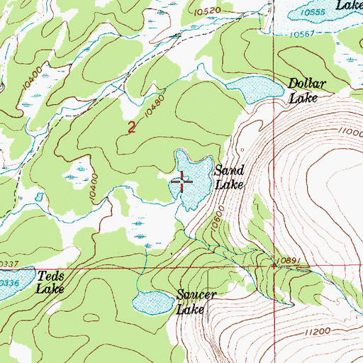 Topographic Map of Sand Lake, UT