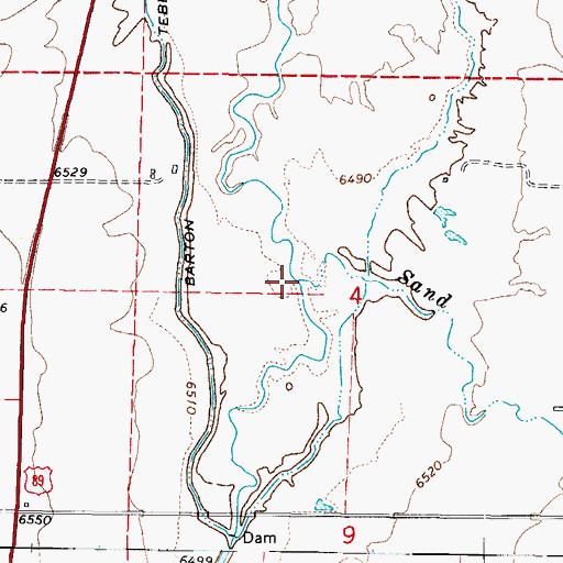 Topographic Map of Sand Wash, UT