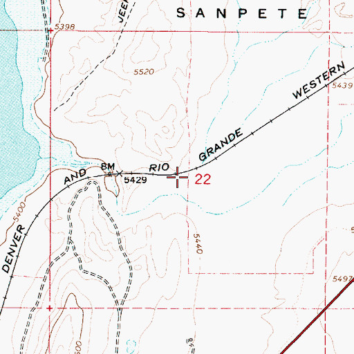 Topographic Map of Sanpete Valley, UT