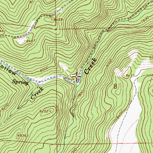 Topographic Map of Santa Fe Creek, UT