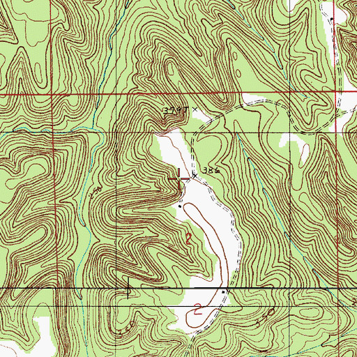 Topographic Map of Campbell Chapel, AL