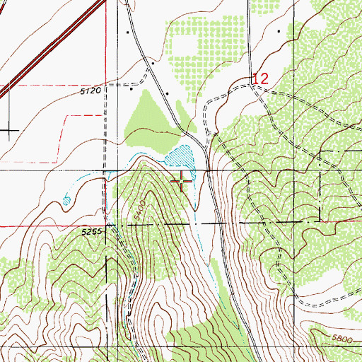 Topographic Map of Santaquin Canyon, UT