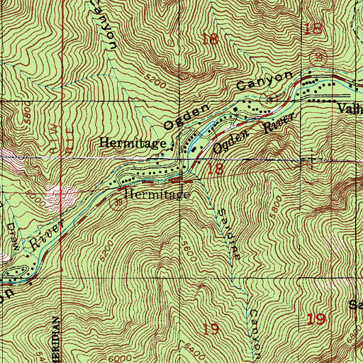 Topographic Map of Sardine Canyon, UT