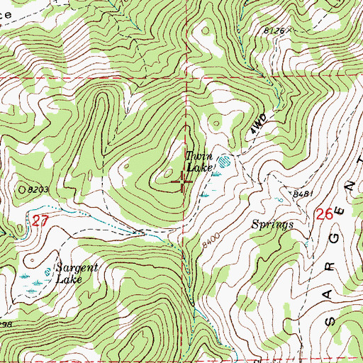 Topographic Map of Sargent Lake, UT