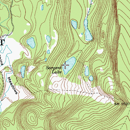 Topographic Map of Sargent Lake, UT