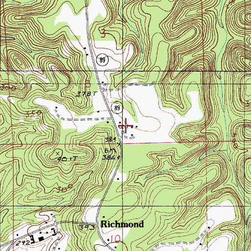 Topographic Map of Canaan (historical), AL