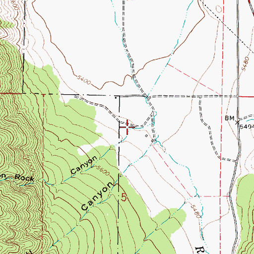 Topographic Map of Sawmill Canyon, UT