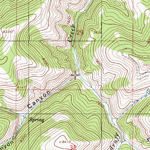 Topographic Map of Sawmill Canyon, UT