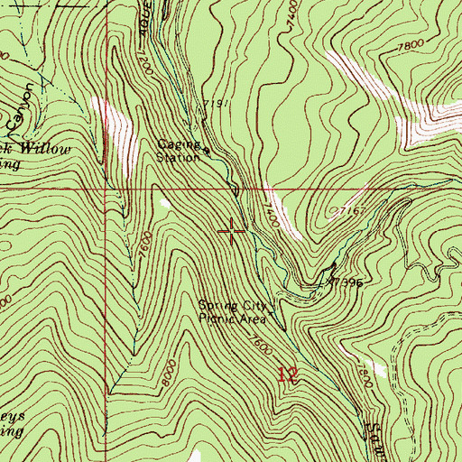 Topographic Map of Sawmill Fork, UT