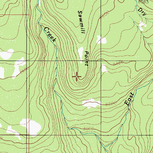 Topographic Map of Sawmill Point, UT