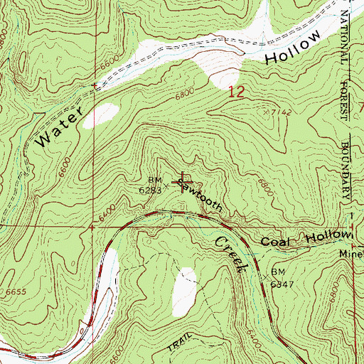 Topographic Map of Sawtooth, UT