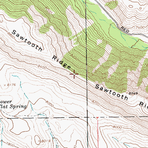 Topographic Map of Sawtooth Ridge, UT