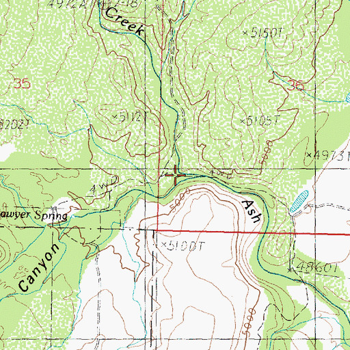 Topographic Map of Sawyer Canyon, UT