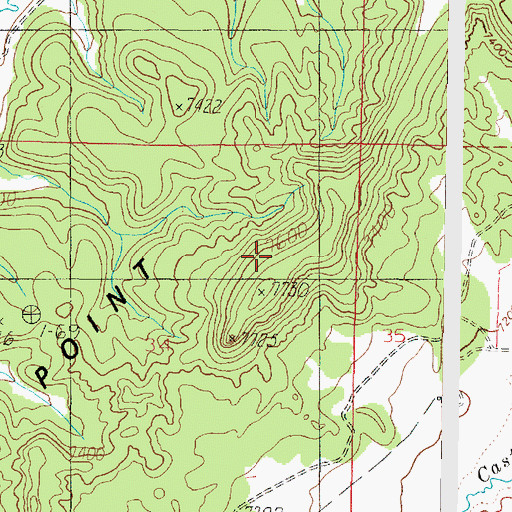 Topographic Map of Sawyer Point, UT