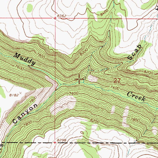 Topographic Map of Scab Hollow, UT
