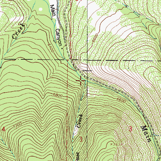 Topographic Map of Schoolhouse Creek, UT