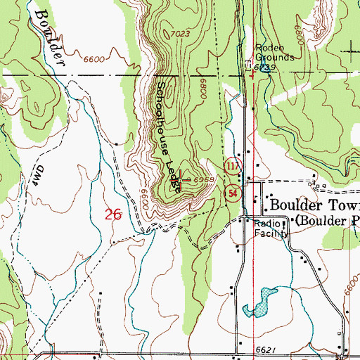 Topographic Map of Schoolhouse Ledge, UT