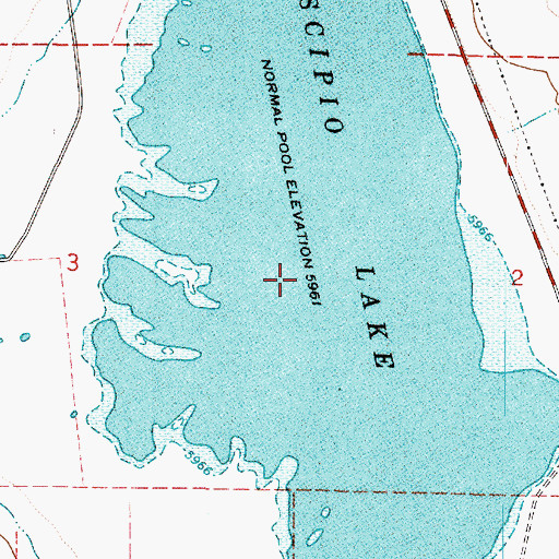 Topographic Map of Scipio Lake, UT