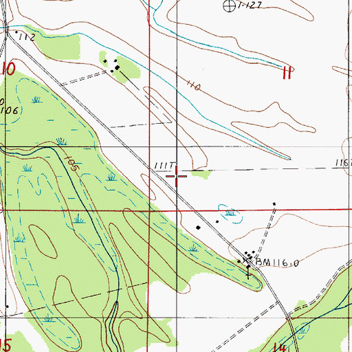 Topographic Map of Cheerful School (historical), AL