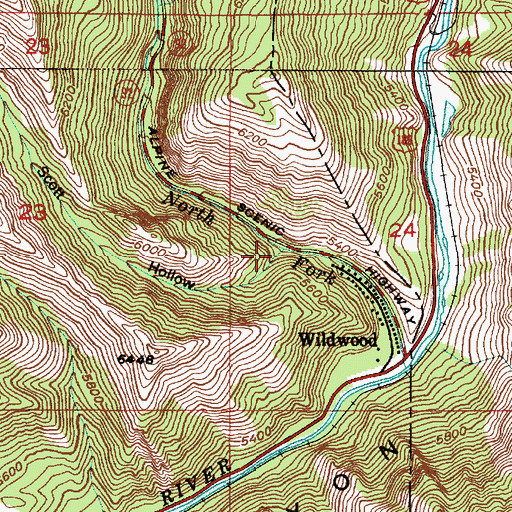 Topographic Map of Scott Hollow, UT
