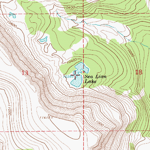 Topographic Map of Sea Lion Lake, UT