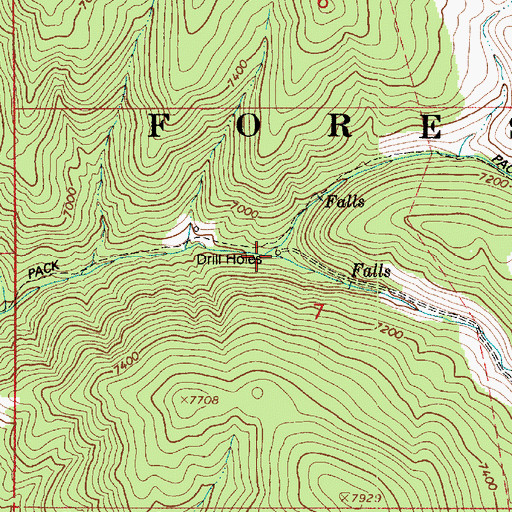 Topographic Map of Second Water Creek, UT