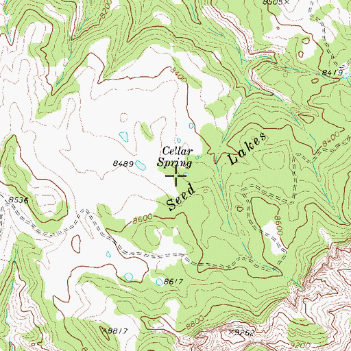 Topographic Map of Seed Lakes, UT