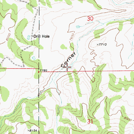 Topographic Map of Seeley Canyon, UT