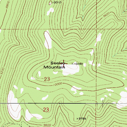 Topographic Map of Seeley Mountain, UT