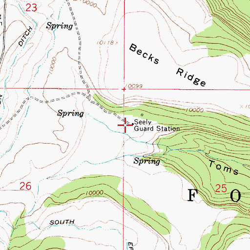 Topographic Map of Seely Guard Station, UT
