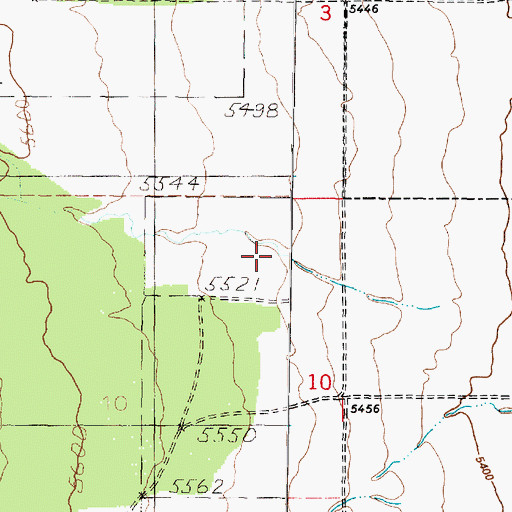 Topographic Map of Serviceberry Canyon, UT