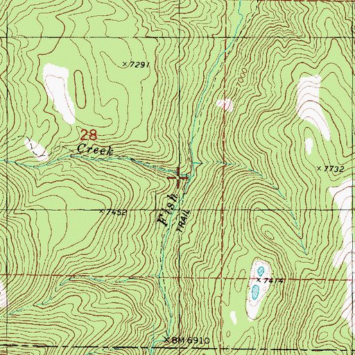Topographic Map of Serviceberry Creek, UT