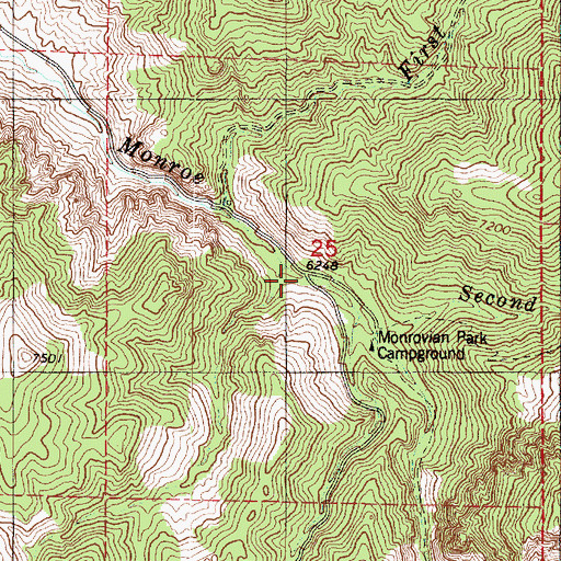 Topographic Map of Serviceberry Creek, UT