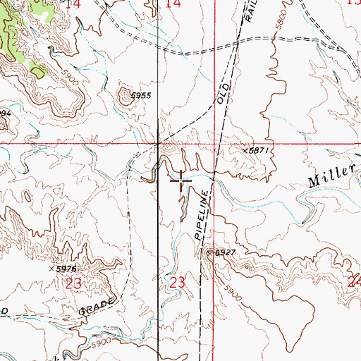 Topographic Map of Serviceberry Creek, UT