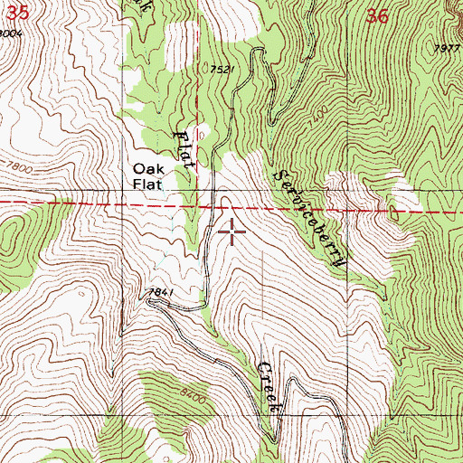 Topographic Map of Serviceberry Trail, UT