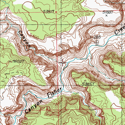 Topographic Map of Sevenmile Canyon, UT