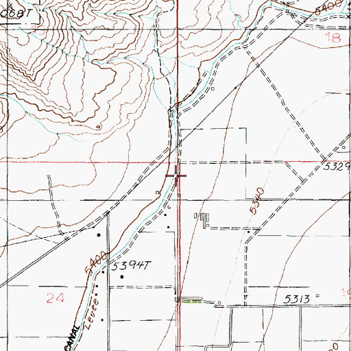 Topographic Map of Sevier Valley Canal, UT