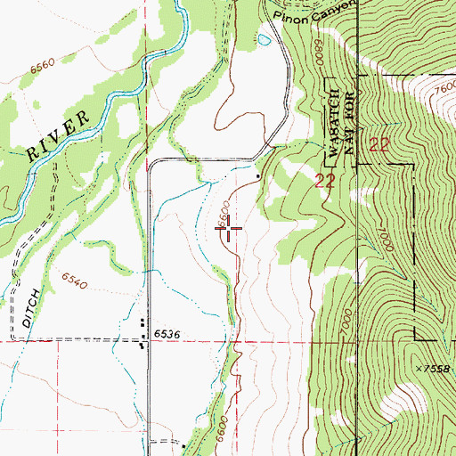 Topographic Map of Seymour Canyon, UT