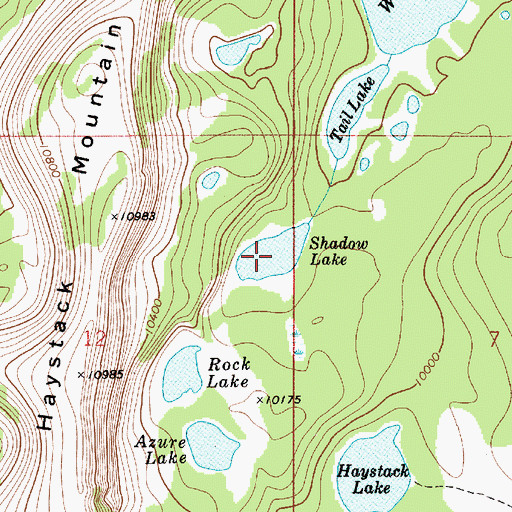 Topographic Map of Shadow Lake, UT